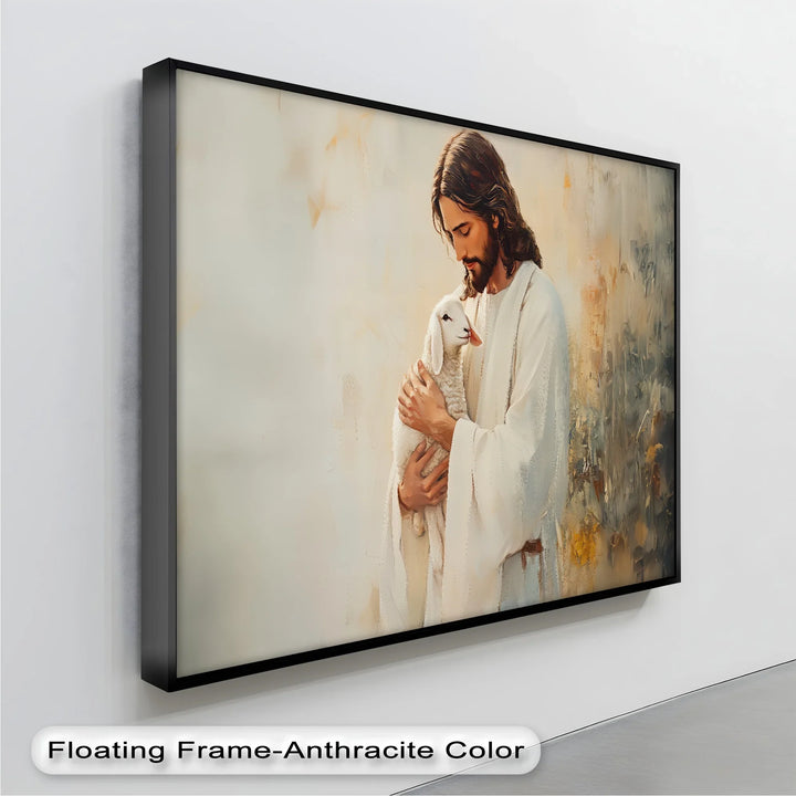 The Good Shepherd – Jesus Holding Lamb Canvas Print - MyPhotoStation
