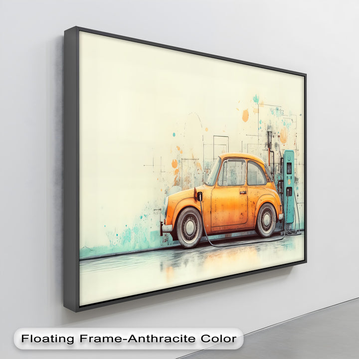 Electric Nostalgia – Car Canvas Print