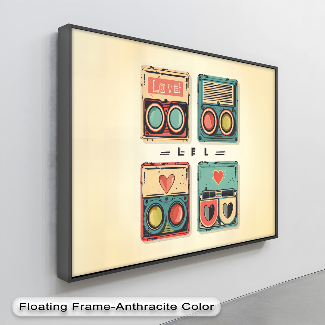 Love Pop Radios – Retro Romance Canvas Print