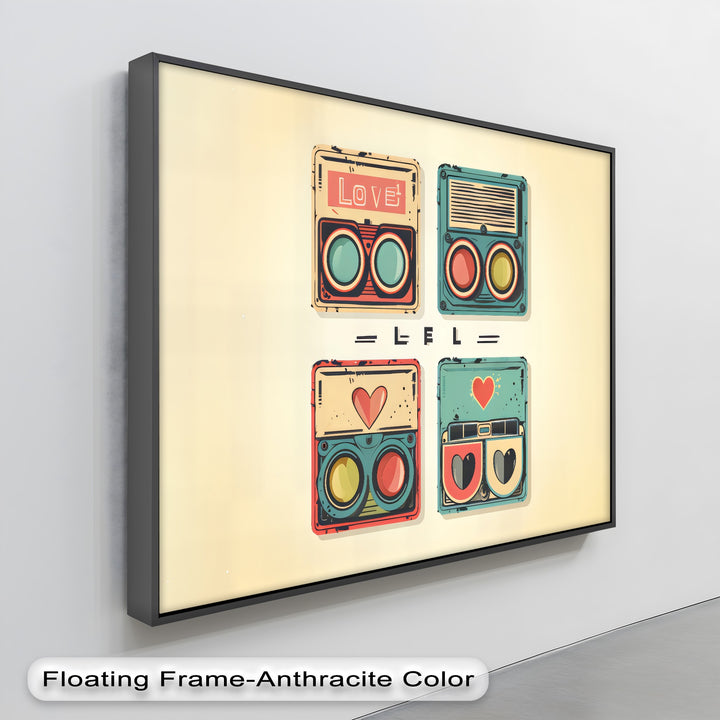 Love Pop Radios – Retro Romance Canvas Print