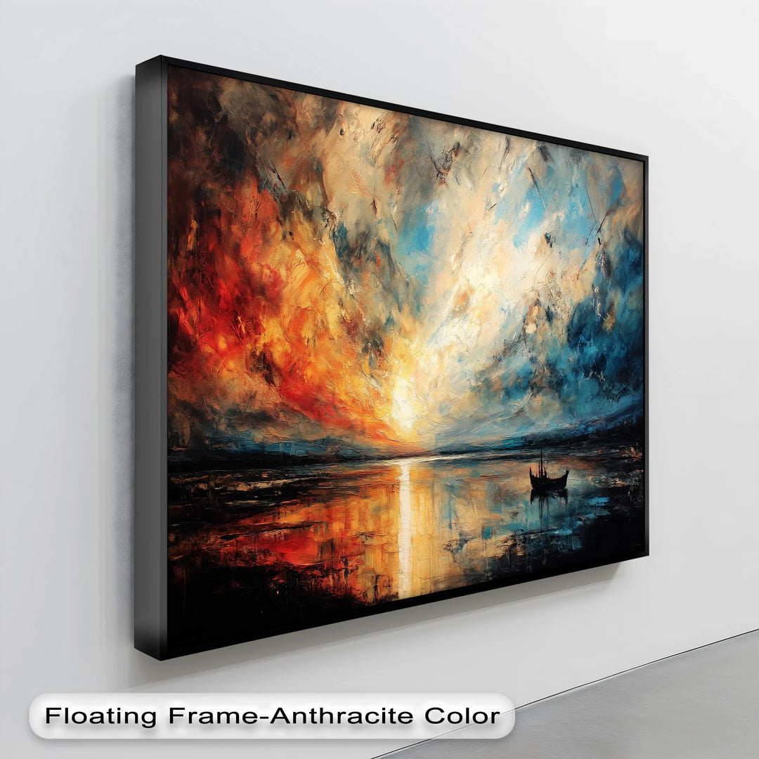 Dramatic Sunset Boat - Canvas Print - MyPhotoStation