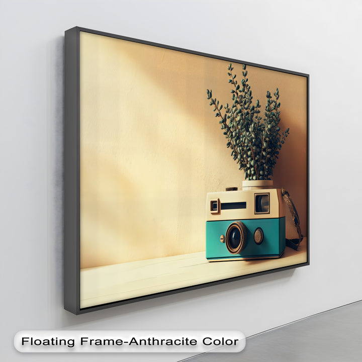 Retro Focus – Vintage Camera Planter Canvas Print