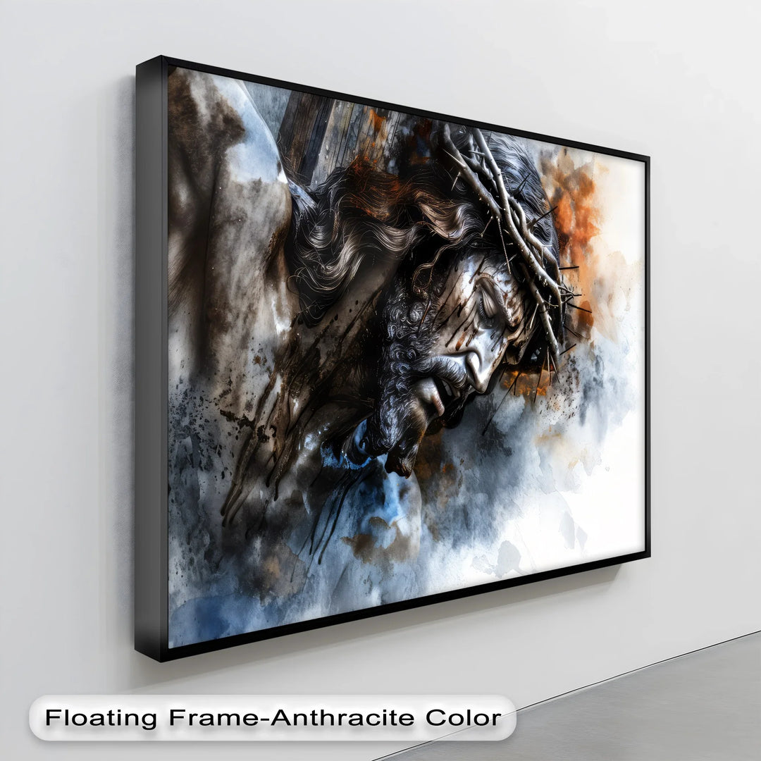 Silent Mercy – Jesus Crown of Thorns Close-Up Canvas Print