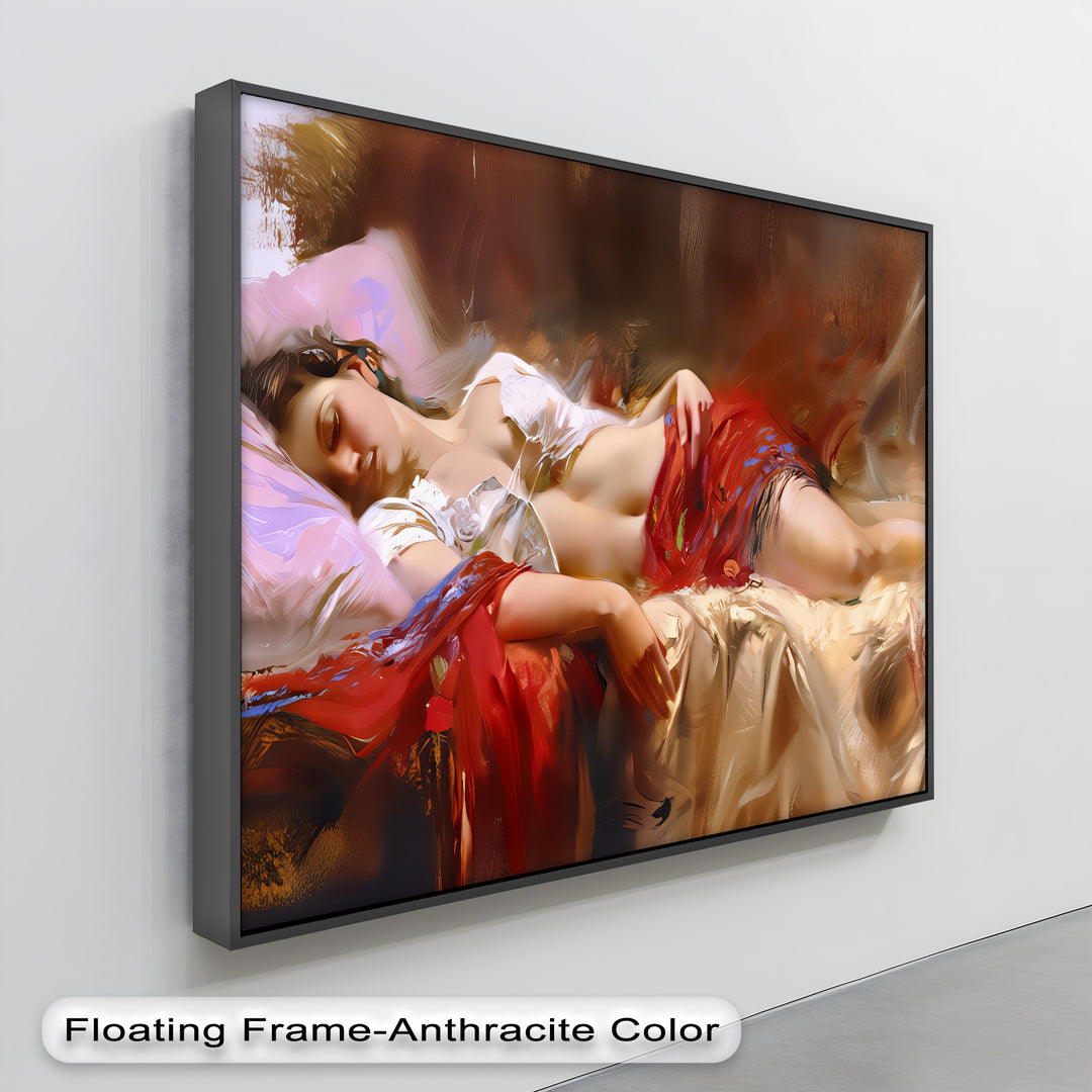 Velvet Repose – Erotic Abstract Canvas Print | Romantic Bedroom Wall Art