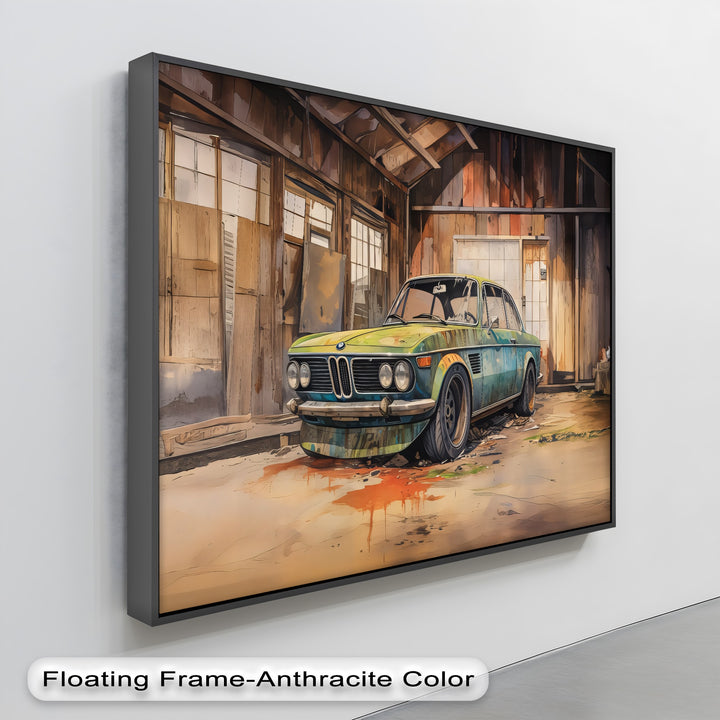 Abandoned BMW Classic – Car Canvas Print