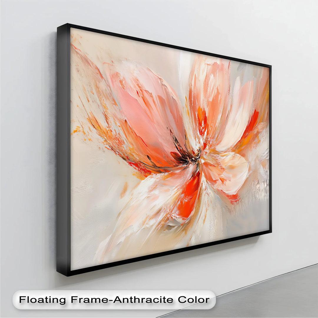 Floral Flame – Abstract Orange Flower Canvas Wall Art - MyPhotoStation