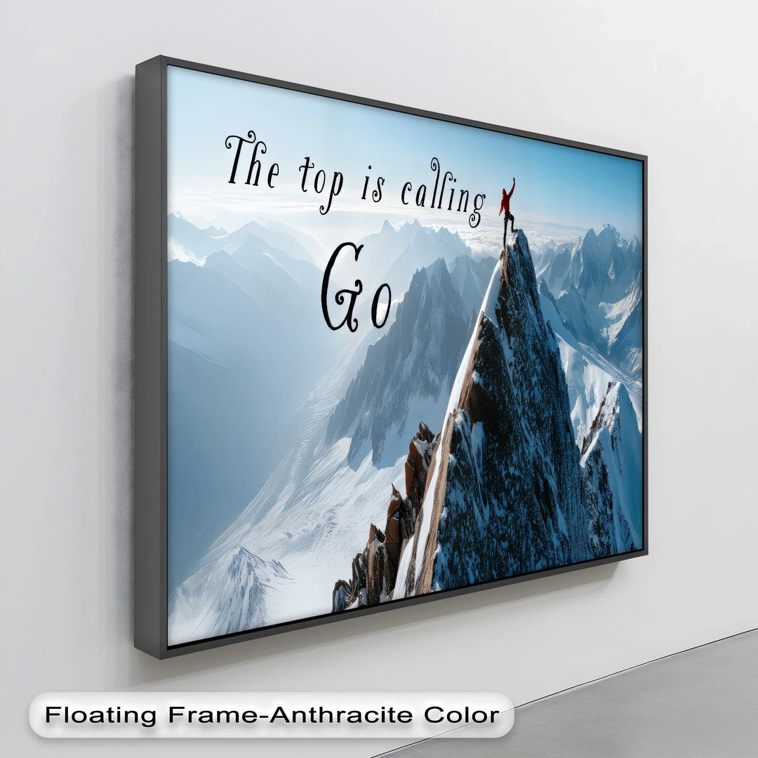 Answer the Call – Mountain Peak Motivational Canvas Print