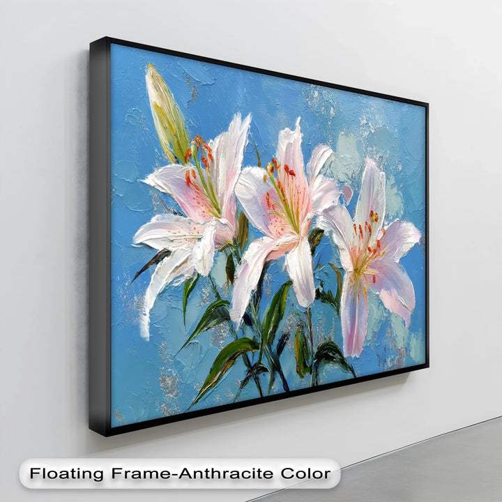 Blooming Stargazer Lilies – Pink and White Floral Canvas Print - MyPhotoStation