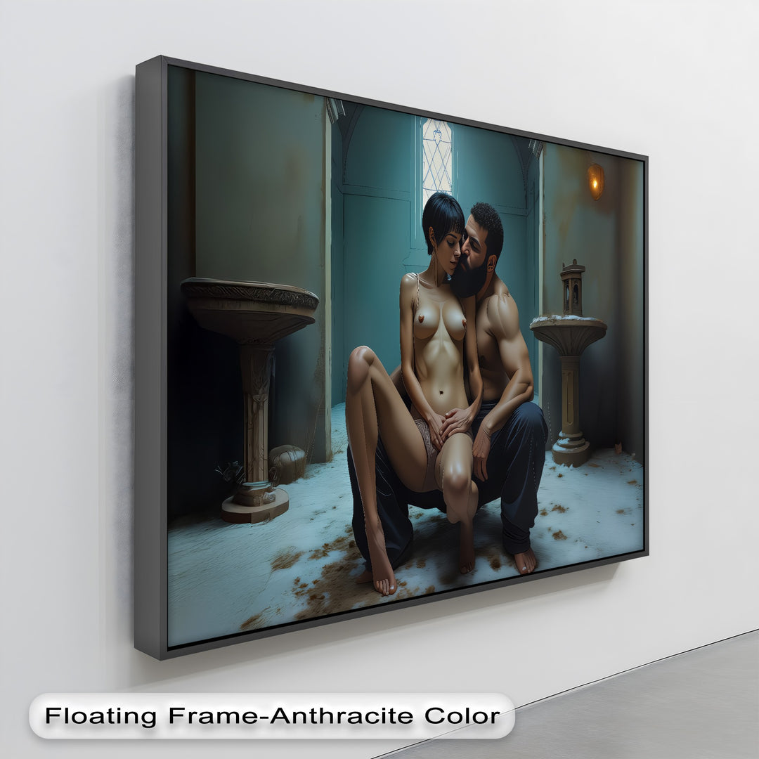 Sanctuary Embrace – Sexy Erotic Canvas Wall Art | Bedroom Canvas Décor