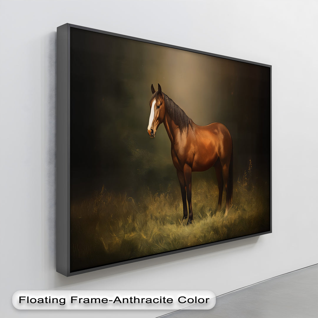 Majestic Brown Stallion – Regal Horse Canvas Wall Art
