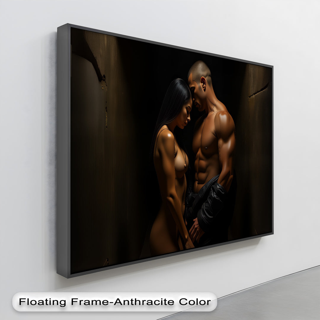 Shadowed Embrace – Nude Canvas Wall Art | Canvas Artwork