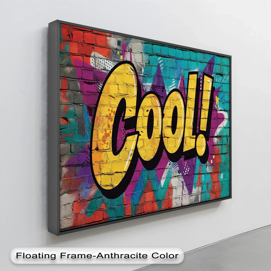 COOL! – Graffiti Comic Wall Canvas Print