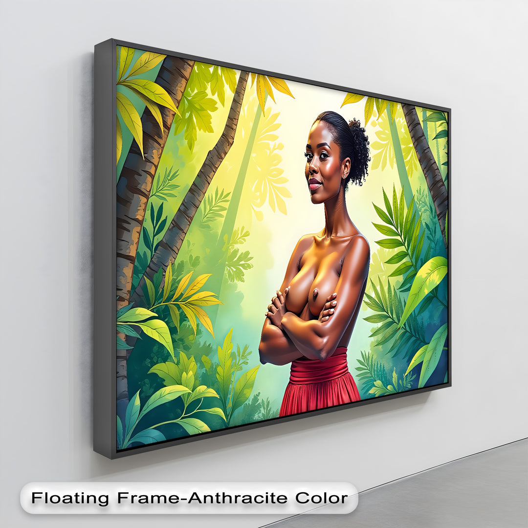 Confident Jungle Nude – Erotic Canvas Wall Art | Large Canvas Art