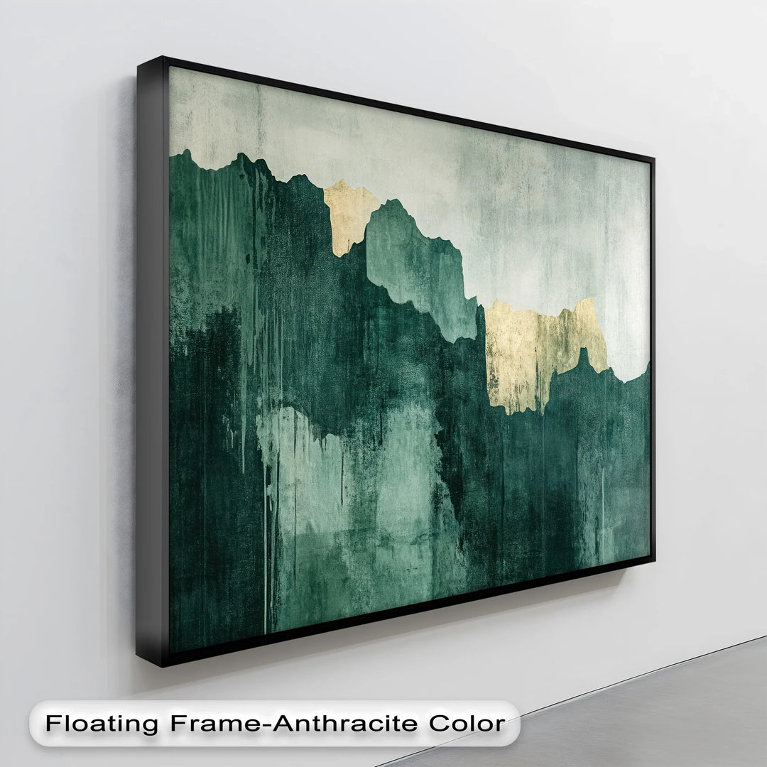 Golden Ridge Mist – Abstract Mountain Landscape Canvas Print - MyPhotoStation