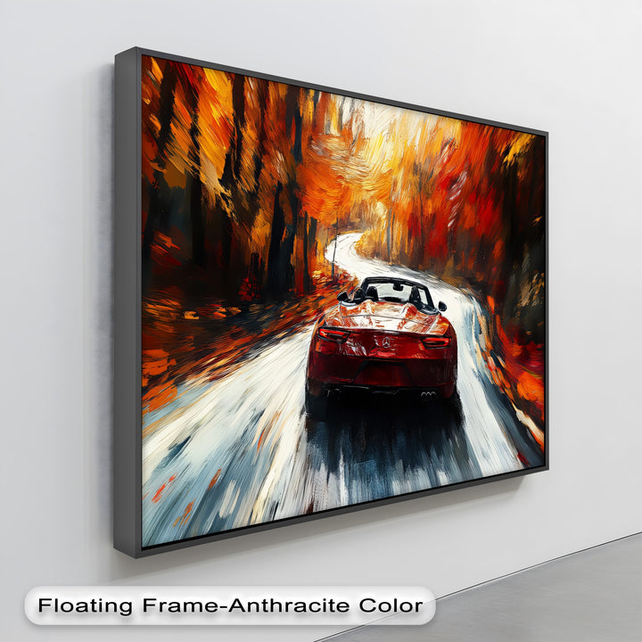 Autumn Roadster in Motion – Car Canvas Print