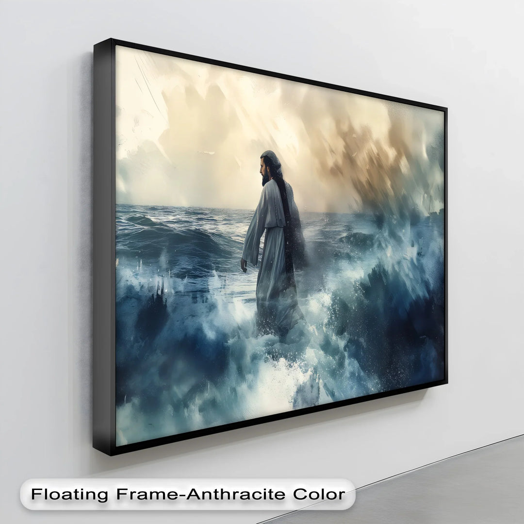 Walking on Water – Jesus on the Sea Canvas Print