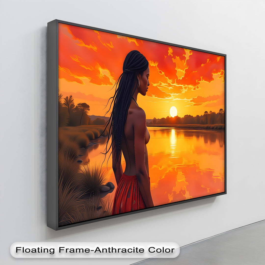 Golden Sunset Nude Woman – Erotic Canvas Art | Biggest Canvas