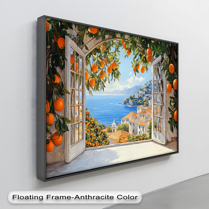 Amalfi Citrus Escape – Mediterranean Orange Grove Canvas Print