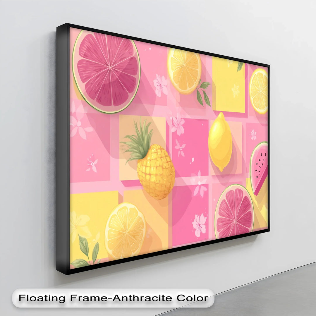 Tropical Fruit Vibes – Colorful Pineapple & Citrus Canvas Print - MyPhotoStation