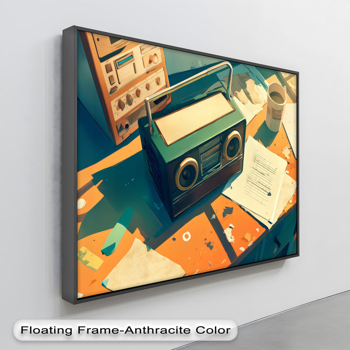 Studio Break – Retro Desk Radio Canvas Print