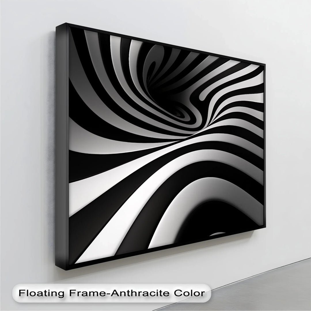 Monochrome Swirl – Dynamic Black & White Canvas Print - MyPhotoStation