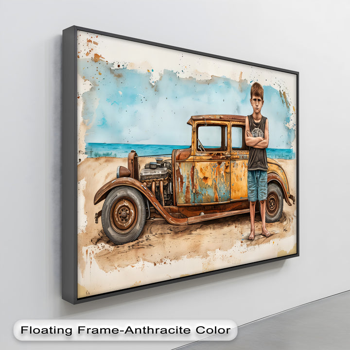 Rust & Resolve – Vintage Car Canvas Print