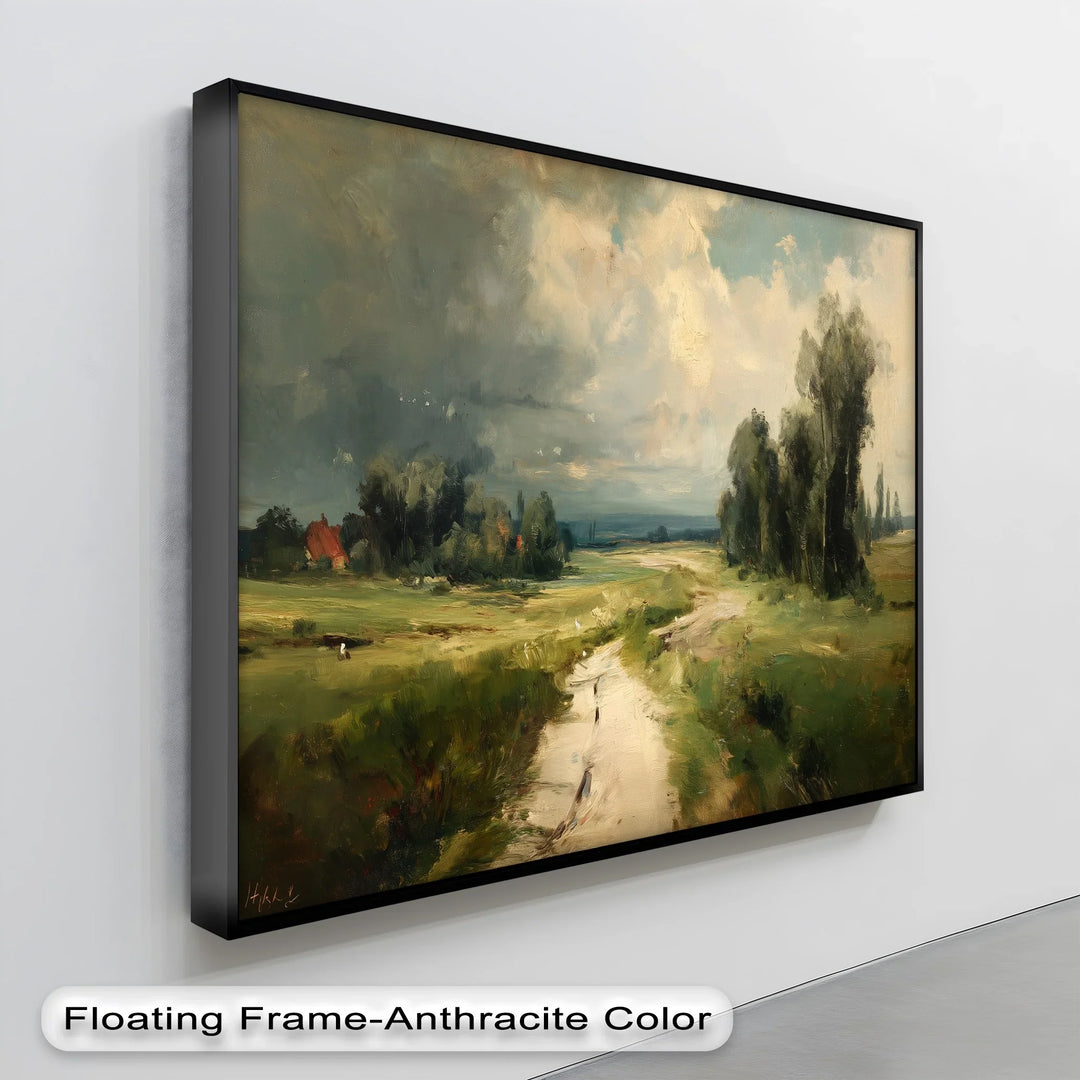 Storm on the Horizon – Romantic Countryside Landscape Canvas Print - MyPhotoStation