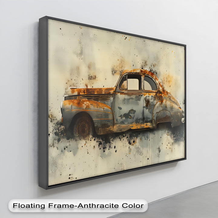Rust & Revival – Abstract Vintage Car – Car Canvas Print - MyPhotoStation