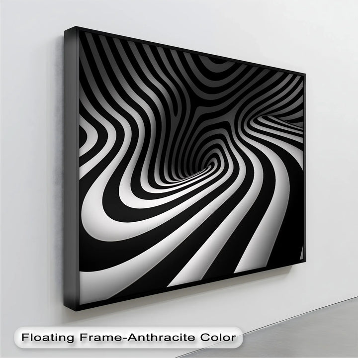 Twisted Illusion – Abstract Black & White Canvas Print - MyPhotoStation