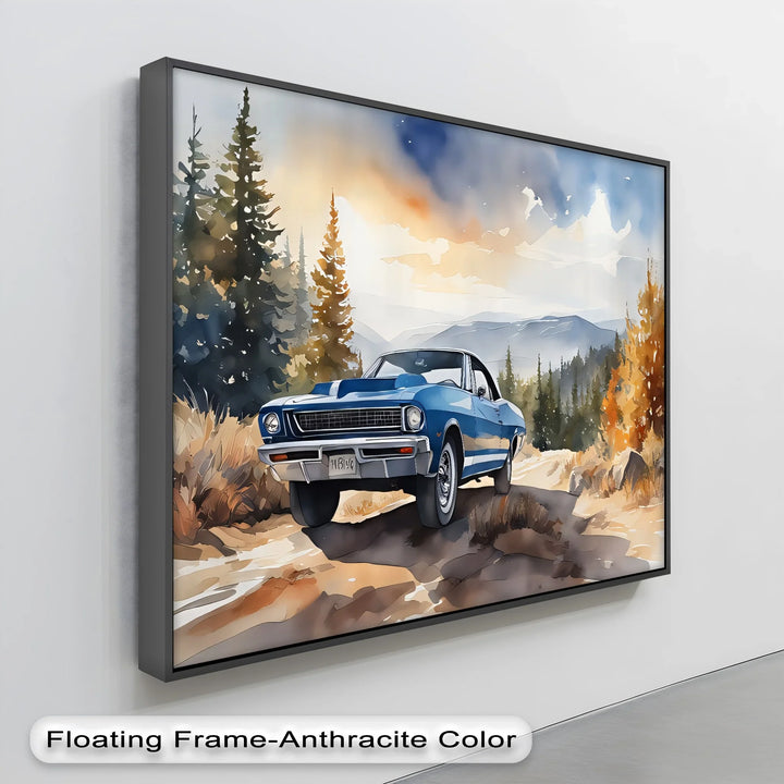 Blue Classic Muscle Car – Car Canvas Print - MyPhotoStation