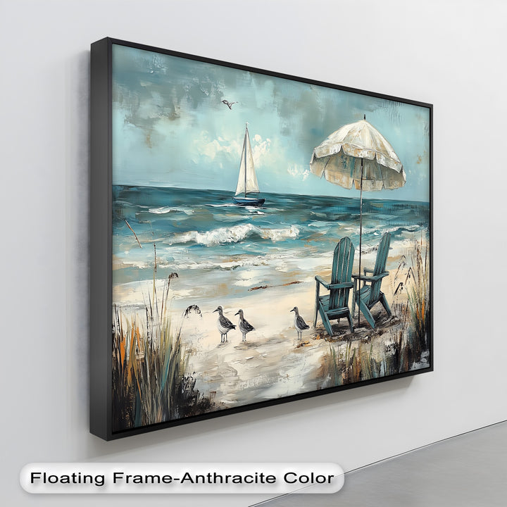 Ocean breeze meets comfort in this serene canvas wall art – ideal for coastal homes.

