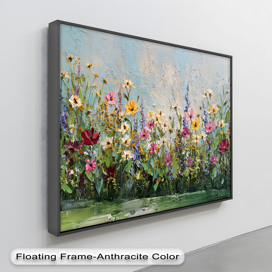 Blossoms in the Breeze – Colorful Wildflower Canvas Print