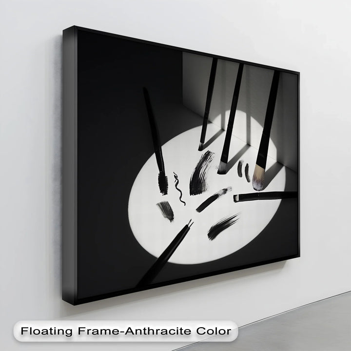 Monochrome Expression – Abstract Brush Strokes Canvas Art - MyPhotoStation