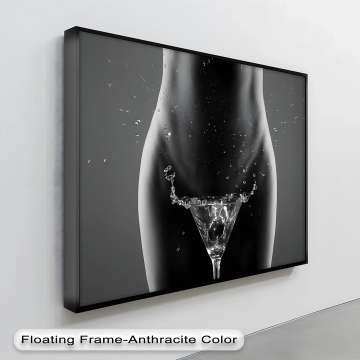 Liquid Temptation – Abstract Female Form with Splash Art Canvas Print - MyPhotoStation