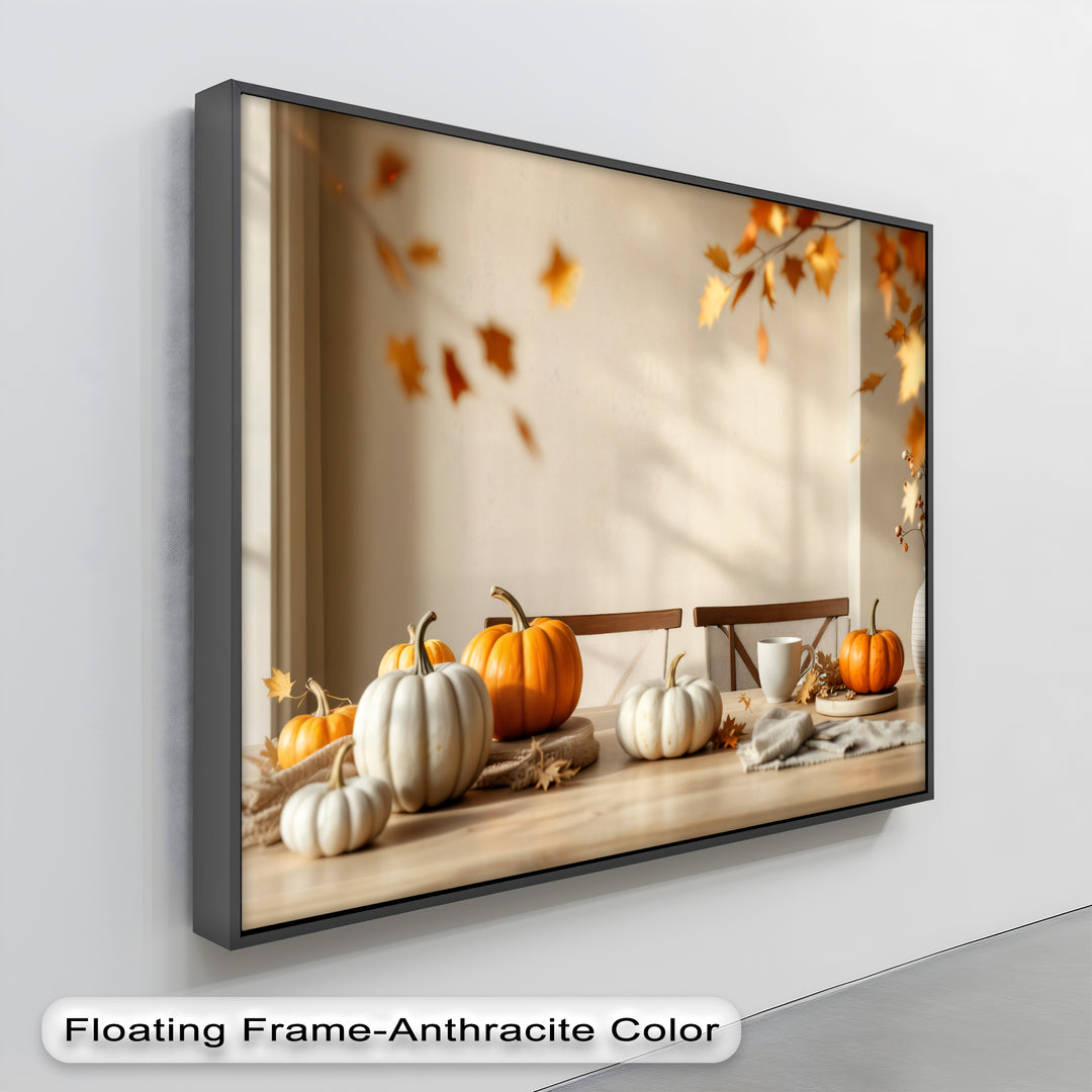 Autumn Serenity – Pumpkin Tabletop Canvas Wall Art | Canvas Artwork