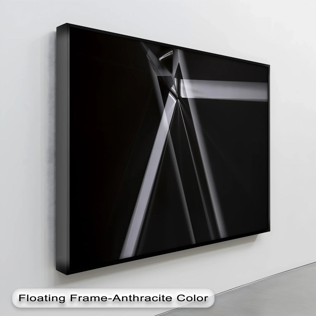 Prismatic Axis – Geometric Light Beam Canvas Wall Art - MyPhotoStation
