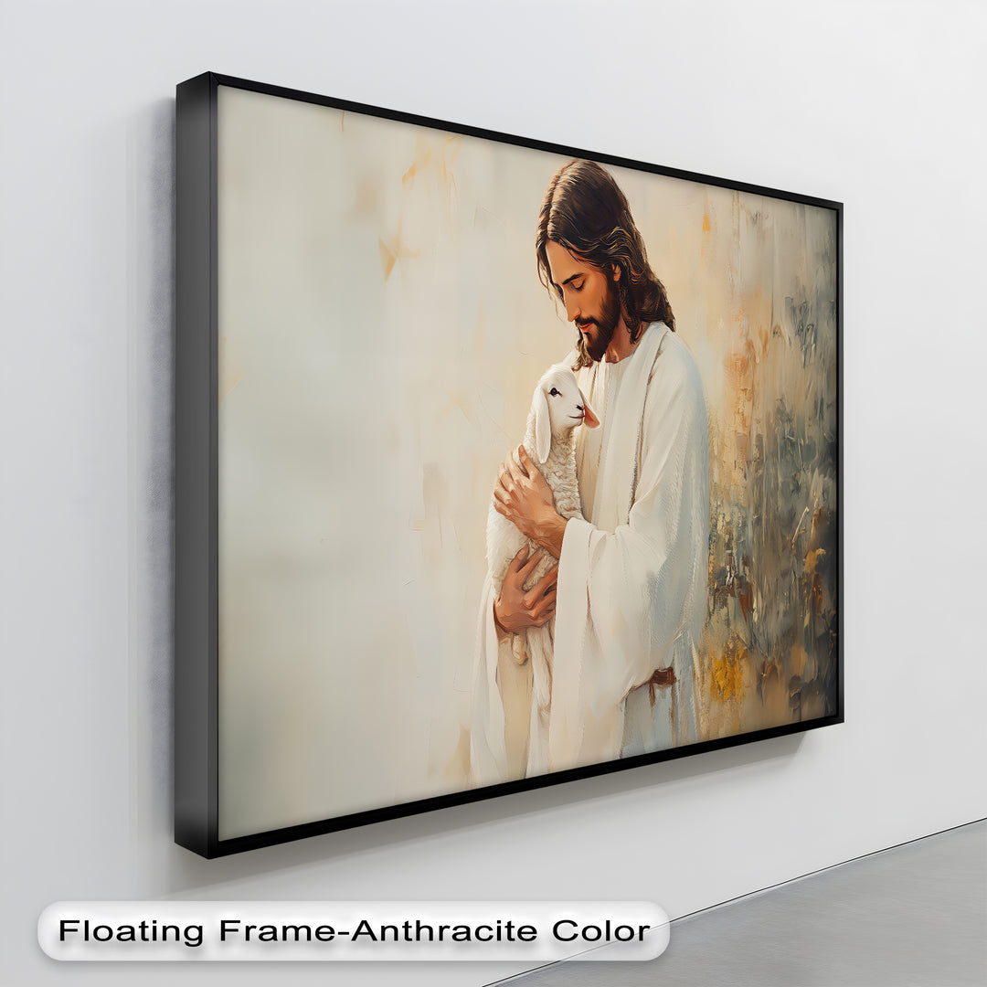 The Good Shepherd – Jesus Holding Lamb Canvas Print