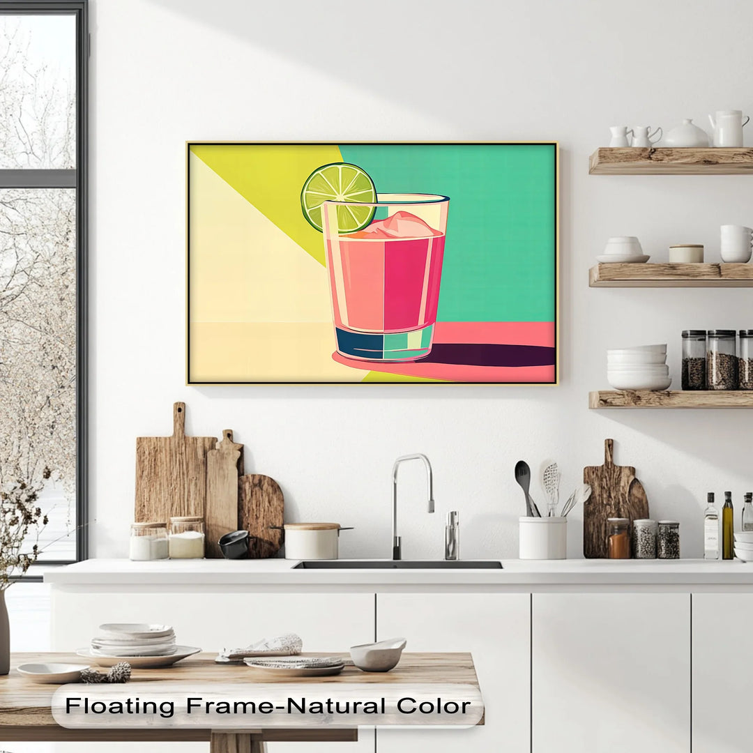 Pop Art Pink Lemonade – Kitchen Retro Drink Canvas Print - MyPhotoStation