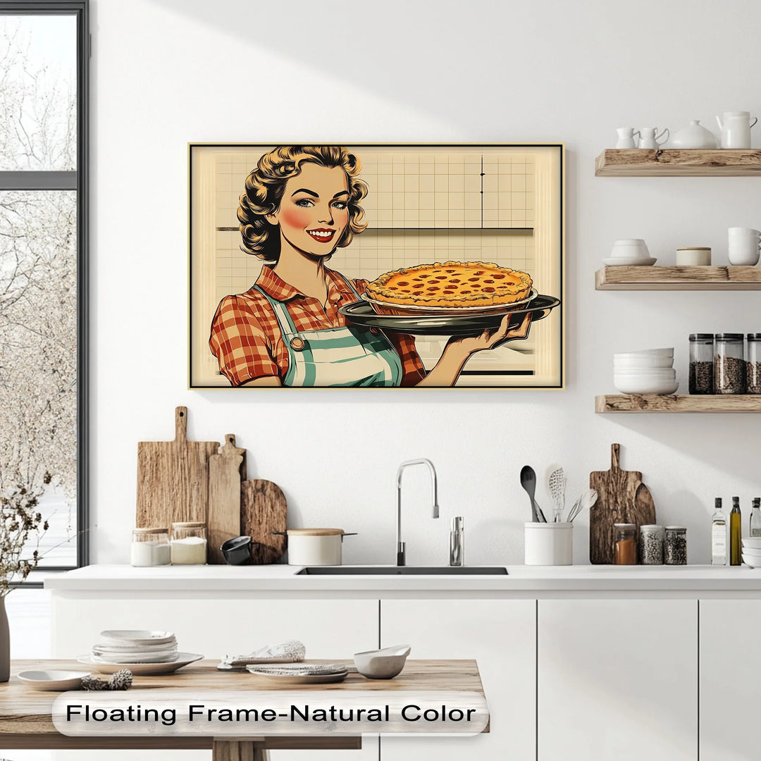 Retro Baker's Delight – Vintage Pie-Making Kitchen Canvas Prints - MyPhotoStation