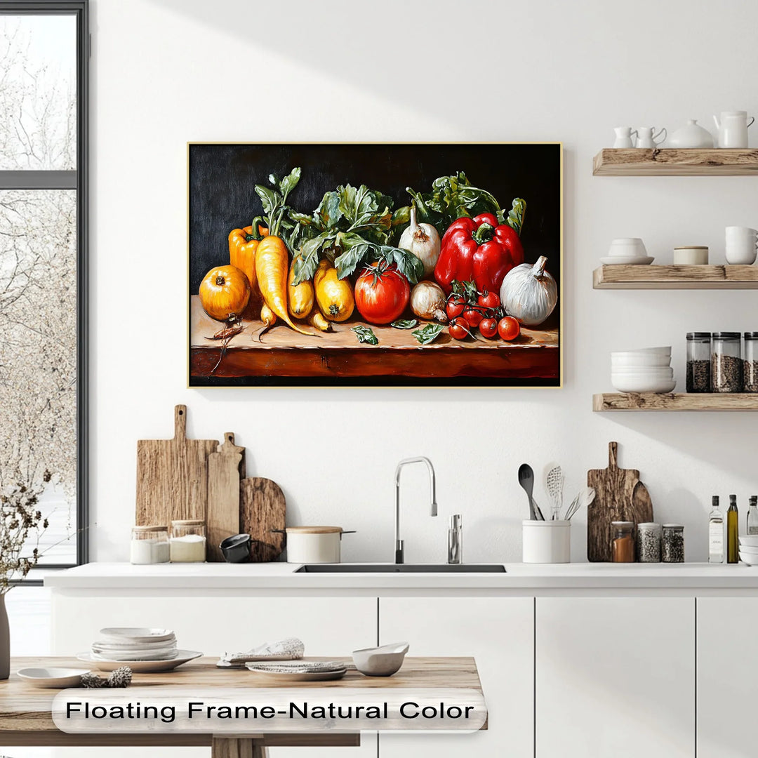 Farm-Fresh Harvest – Rustic Vegetable Still Life Kitchen Canvas Prints - MyPhotoStation