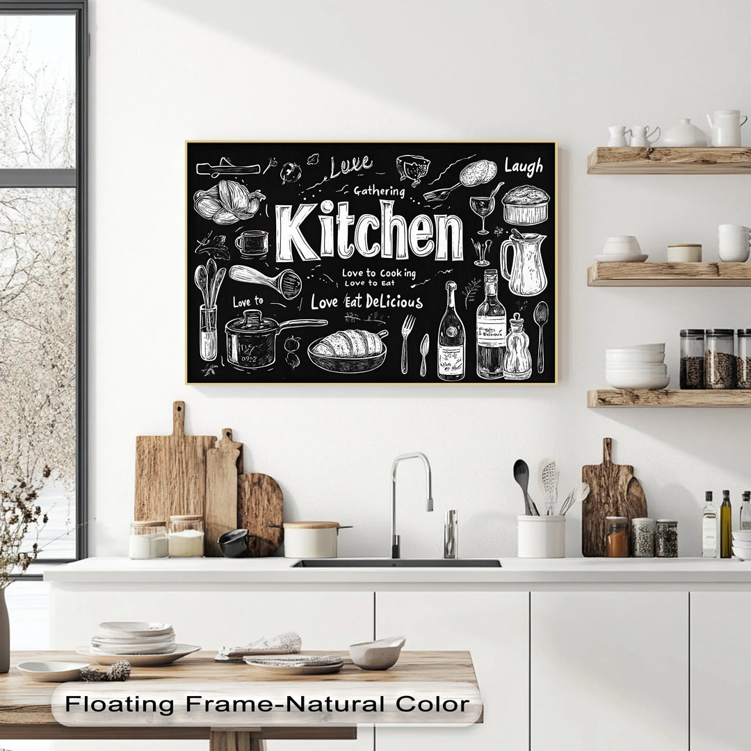 Gather in the Kitchen – Blackboard Style Kitchen Canvas Prints - MyPhotoStation