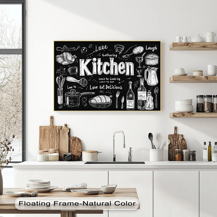 Gather in the Kitchen – Blackboard Style Kitchen Canvas Prints - MyPhotoStation