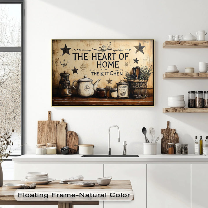 The Heart of Home – Rustic Kitchen Canvas Print - MyPhotoStation
