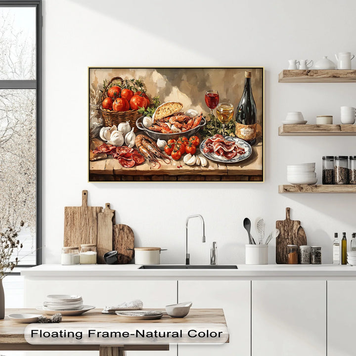 Mediterranean Delights – Gourmet Feast Kitchen Canvas Print - MyPhotoStation