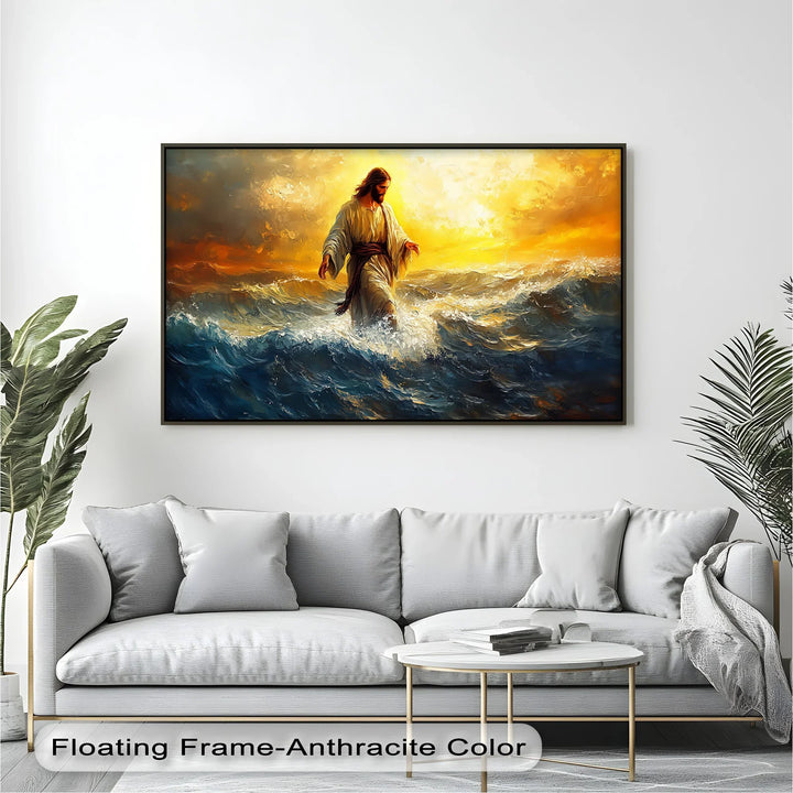 Walking on Faith – Jesus on the Water Canvas Print - MyPhotoStation