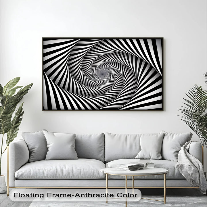 Twisting Vortex Illusion in Black & White – Canvas Print - MyPhotoStation