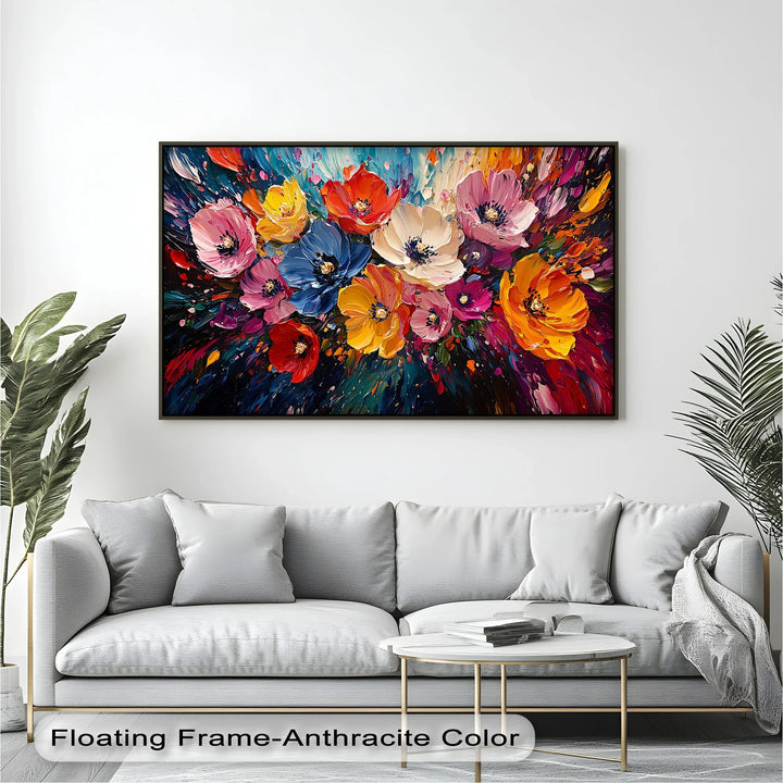 Color Symphony – Vibrant Abstract Flower Canvas Wall Art - MyPhotoStation