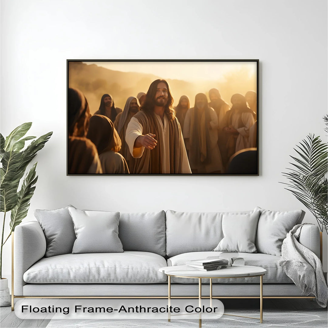 Come, Follow Me – Jesus Calling to the Crowd Canvas Print - MyPhotoStation