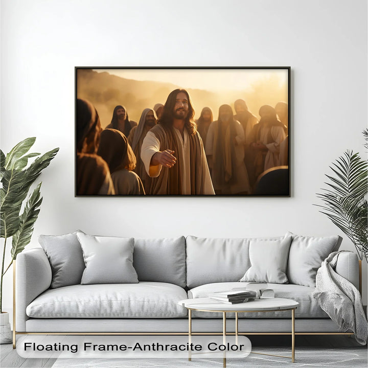 Come, Follow Me – Jesus Calling to the Crowd Canvas Print - MyPhotoStation
