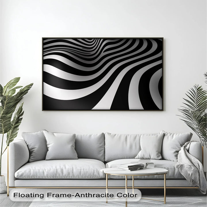 Velvet Currents – Black & White Canvas Print - MyPhotoStation